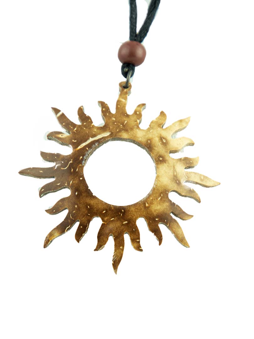 sun-brown-necklace-coconut-wooden-eco-friendly-sustainable-jewelry-women-men-unisex